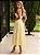Vestido Belladonna Midi Amarelo em Renda Bordada com Paetês - Imagem 3