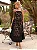 Vestido Midi Preto de Renda Floral com Corset | Celeste - Imagem 1