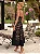 Vestido Midi Preto de Renda Floral com Corset | Celeste - Imagem 3