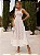 Vestido Midi em Laise e Crepe Off-White | Amélia - Imagem 1