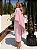 Vestido Midi Rosa Candy com Pedrarias e Capa | Mirella - Imagem 3