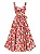 Vestido Midi Floral com Decote Coração e Saia Ampla | Florença - Imagem 4