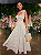 Vestido Midi em Telado Bordado com Saia Godê | Isabelle - Imagem 1