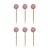 Rosa Flamingo - Topper Pompom (6 und) - Imagem 1
