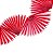 Vermelho e Rosa Listra - Guirlanda Leque - Imagem 2