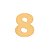 Aplique Número 8 - Dourado - Imagem 1