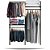 Closet Arara Aramado Trilho Parede Super Resistente Moderno 1,30 - Imagem 3