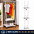 Kit 3 UND - Arara para Roupas com Rodízio e Prateleiras - Imagem 1