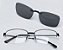 Armação Óculos De Grau Masculino Clipon Metal Fio Nylon Polarizado Uv400 Preto Tx 9142 - Imagem 4