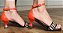 SANDÁLIA COURO 99106 LARANJA / PRETO / BRANCO TEXTURIZADO - Imagem 6