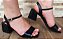 SANDÁLIA COURO 84463 PRETO TEXTURIZADO - Imagem 1