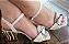 SANDÁLIA COURO 398418 OFF WHITE / PRETO/ CARAMELO TEXTURIZADO - Imagem 6