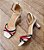 SANDÁLIA SALTO CARRETEL 96141 OFF WHITE / MARINHO / VERMELHO - Imagem 6