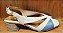 SANDÁLIA COURO 221735 OFF WHITE / AZUL / OFF WHITE - Imagem 2