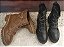 BOTA COURO 50272 CARAMELO / CONTORNO E CADARÇO EM PEDRAS CRISTAL ROSE / SOLADO TRATORADO - Imagem 5