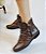 BOTA COURO 58112 CHOCOLATE / PLISSADA E DETALHE COM ZIPER / ESTILO E CHARME - Imagem 3