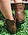BOTA COURO 58112 CHOCOLATE / PLISSADA E DETALHE COM  ZIPER / ESTILO E CHARME - Imagem 3