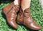 BOTA COURO 58112 CHOCOLATE / PLISSADA E DETALHE COM  ZIPER / ESTILO E CHARME - Imagem 7