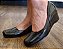 SCARPIN ANABELA  COURO 402910 PRETO / PRETO TEXTURIZADO - Imagem 5