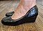SCARPIN ANABELA  COURO 402910 PRETO / PRETO TEXTURIZADO - Imagem 4