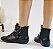 BOTA COURO 58112 PRETO / PLISSADA E DETALHE COM ZIPER / ESTILO E CHARME - Imagem 2