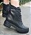 BOTA COURO 50271 PRETO / CADARÇO E ZIPER / SOLADO TRATORADO - Imagem 1