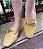 LOAFER EM COURO 79993 MOSTARDA / FIVELA DOURADA - Imagem 3