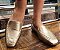 LOAFER EM COURO 79989 DOURADO / TACHAS DOUARADA - Imagem 1