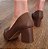 SCARPIN 1130 CHOCOLATE / SALTO BLOCO/ CLASSE NO SEU DIA A DIA - Imagem 3