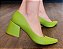 SCARPIN COURO 22541 VERDE / SALTO FORRADO EM COURO - Imagem 3