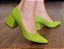 SCARPIN COURO 22541 VERDE / SALTO FORRADO EM COURO - Imagem 10