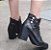 BOTA COURO 7002 PRETO / COM MEIA PATA PROPORCIONANDO MELHOR CONFORTO SOBRE SALTO / DETALHES EM METAL / UM CHARME - Imagem 6