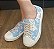 TÊNIS 9804 AZUL / TECIDO ESTAMPADO FLORES - Imagem 1
