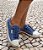 TÊNIS EM LINHO 9810 AZUL JEANS ESTONADO / CADARÇO EM ELÁSTICO QUE FACILITA O CALCE - Imagem 1