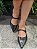 SCARPIN EM COURO 11824 PRETO / TIRAS PRETO RISCADO - Imagem 2
