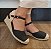 SANDÁLIA ESPADILLE ANABELA 306018 PRETO LONA / SALTO FORRADO EM RÁFIA - Imagem 1