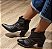 BOTA EM COURO CONFORTO  934040 PRETO / PLISSADA COM CHARME E ELEGÂNCIA - Imagem 3