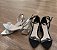 SANDÁLIA EM  SUEDE 84210 PRETO / PEDRAS  CRISTAL ONIX  / BICO FOLHA - Imagem 5