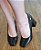 SCARPIN 594001 PRETO VERNIZ TEXTURIZADO / SALTO BLOCO - Imagem 2