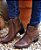BOTA EM COURO 92722 CHOCOLATE / RECORTES - Imagem 4
