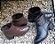 BOTA EM COURO 92722 PRETO / RECORTES - Imagem 6
