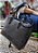 BOLSA/ PASTA EM COURO 1171 PRETO LISO / PRETO TEXTURIZADO / FORRO 100% ALGODÃO / DUAS ALÇAS PARA SEU CONFORTO - Imagem 2