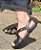 SANDÁLIA CONFORTO EM COURO 913601 PRETO / ELÁSTICO PRETO - Imagem 3