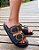 CHINELO EXTREMO CONFORTO 300275 PRETO / PALHA PRETA / FIVELA DOURADA - Imagem 2