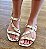 RASTEIRA 80640 OFF WHITE / DETALHES EM DOURADO - Imagem 1