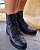 BOTA COTURNO 1131 PRETO / ILHOS CORRENTE PASSANTE DE CADARÇO E ZIPER - Imagem 3