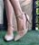 SCARPIN 355326 MANTEIGA / TELA NUDE COM PEDRAS CRISTAL DOURADA - Imagem 3