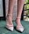 SCARPIN 355326 MANTEIGA / TELA NUDE COM PEDRAS CRISTAL DOURADA - Imagem 4
