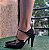 SCARPIN 65835 PRETO / DUAS TIRAS - Imagem 3