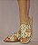 CHINELO 807090 JUTA / OFF WHITE COM TACHAS DOURADAS - Imagem 1